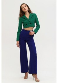 Resim Feminist Zümrüt Astarlı Crop Blazer Ceket 0105118.123 Zümrüt 