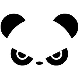 Resim Sinirli Panda Duvar Dekor Sticker 40 X 28 Cm 