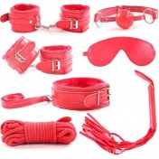Resim Censan feetiş Bağlama Ve faantazi Seti - Kırmızı 