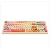 Resim Everest KB-85 SILENT PRO Kablosuz Bej/Pembe/Turuncu Sessiz RGB Membrane Oyuncu Klavyesi 