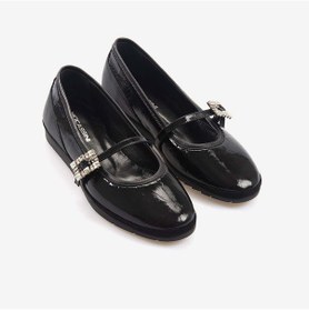 Resim Mocassini Kadın Babet T02 Siyah Kir. Rugan 