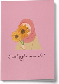 Resim Güzel Şeyler Zaman Alır Mini Defter Çok Renkli 