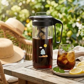 Resim Any Morning 1300 ml Sürahi, Borosilikat Cam Soğuk Çay ve Kahve Demleme CGJ054 