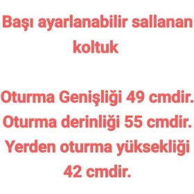Resim Beylerbeyi Başı Ayarlanabilir Sallanan Koltuk Puf Hediye 