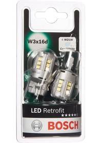 Resim Bosch Led Retrofit W21w T20 Dipsiz Led Ampul 12v 6000k W3x16d 