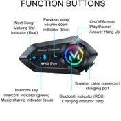 Resim Yeni Bluetooth 5.4 Motosiklet Kask İnterkom Kulaklık: Su Geçirmez, 500m Sert Mikrofon 