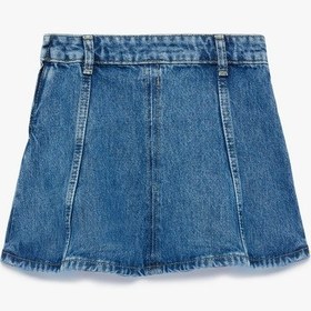 Resim Koton Pamuklu A Kesim Denim Etek Orta İndigo 6skg70007ad İndigo 
