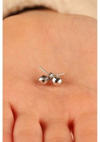 Resim 14 Ayar Disko Topu Altın Çivi Küpe 