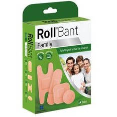 Resim Rollbant Aile Boyu Karma Yara Bandı 14 Adet 