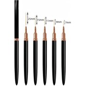 Resim Yıkoolın 5 Adet Profesyonel Tırnak Sanat Astar Fırça Seti Uzatılmış Çizgiler Çizim Uv Jel Boyama Tırnak Tasarım Kalem Manikür Aracı Black 