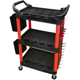 Resim Nt Tools Nttc02 3 Raflı Aksesuarlı Alet Taşıma Arabası 