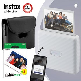 Resim Instax Wide Link Beyaz Akıllı Yazıcı ve Çantalı Hediye Seti 4 