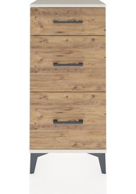 Resim Arges Komodin 3 Çekmeceli 44x30x96 Aytaşı-çam Aytaşı 