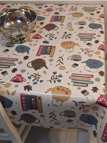 Resim Elyaflı Pvc Muşamba - Desenli Silinebilir Masa Örtüsü Yeşil Fnt1232 140 X 240 