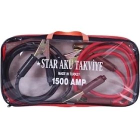 Resim Ponna Ultra Güçlü Araba Akü Takviye Kablosu - 1500 Amper Çantalı 