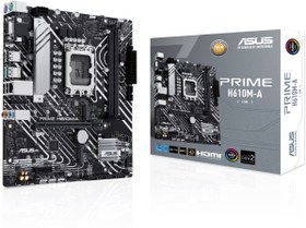 Resim Asus PRIME H610M-A-CSM 5600mhz(OC) RGB M.2 1700p mATX DDR5 Anakart 