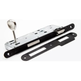 Resim Stilo Siyah Kare Rozetli Oda Kapı Kolu ve 45X18MM Siyah Oda Gömme Kilit Set 