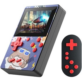 Resim Yunboo X50 El Tipi Oyun Konsolu 2.6" Renkli Ekran 500 Eski Oyun Av Bağlantılı Kumanda İle Mor 
