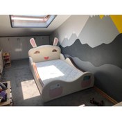 Resim Puf Bebe Montessori Her Tarafı Yumuşacık Puf 90x190 Ölçüde Tavşanlı Çocuk Yatağı (YATAK DAHİLDİR) 