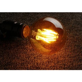 Resim Edison G95 Flamanlı Rustik 6W Led Ampul 10'lu Dekoratif Vintage Aydınlatma Amber Rengi 