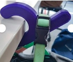 Resim Siyah Öğrenci Okul Çanta Sıra Askısı 