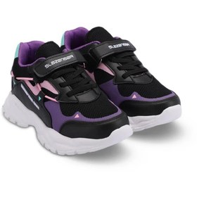 Resim Slazenger SA13LF020-561 KEKOA F Siyah-Mor Çocuk Spor Ayakkabı 