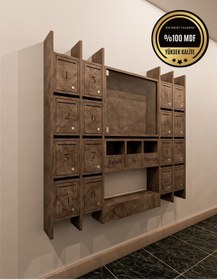 Resim rafineritasarım ELİPS Posta Kutusu MDF 16 ' LI GRİ 