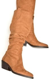 Resim fox SHOES T404401002 Süet Büzgülü Kadın Çizme 