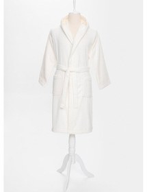 Resim Özdilek Bright Kapüşonlu Kadife Bornoz Xl Beden 379277 Krem 