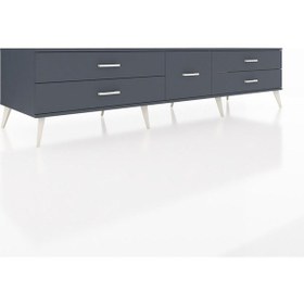 Resim Kronos Tv Ünitesi 5 Çekmeceli 220x59x51 Antrasit-antrasit Antrasıt/antrasıt - Antrasıt 