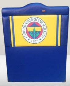 Resim Dk Taraftar Fenerbahçe Suni Deri Kumaş Tek Kişilik Başlık Mavi 90 CM 