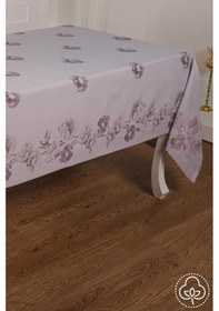 Resim Müge Lüx Jakar Kumaş Mor Masa Örtüsü Dikdörtgen 160x320 Cm - 1084 Çok Renkli 