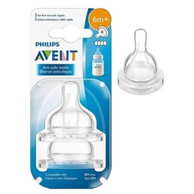 Resim Avent Anti-kolik Biberon Emziği 6+ Ay 2'li 4 Numara 