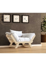 Resim Woodesk Adalar Masif Natural-kırık Beyaz Renk Berjer Cpt8141-140 Kırık Beyaz 