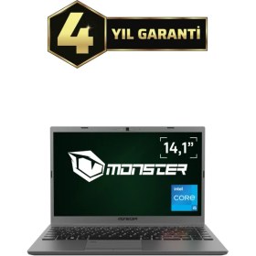 Resim Monster Huma H4 V5.1 Intel Core i5 1235U 16 GB RAM 500 GB SSD FreeDOS 14,1'' FHD Taşınabilir Bilgisayar 
