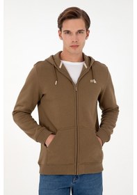Resim U.S. Polo Assn. Erkek Haki Şardonlu Örme Hırka 50293146-VR027 