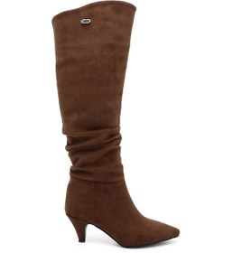 Resim Gönderi(R) Kadın Kahve Süet Sivri Burun Körüklü İnce Topuklu Çizme Dkzc66832507 Kahverengi 