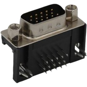 Resim DEMİRLED 15 Pin 3 Sıra 90' PCB Tip Erkek D-Sub Konnektör ( 5 Adet ) 