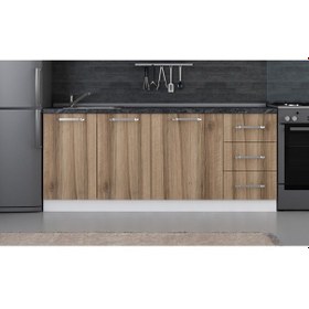 Resim Minar 195 Cm Mutfak Dolabı Beyaz Dore 195-D1-Alt Modül Beyaz 