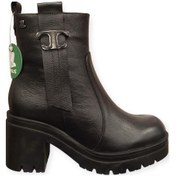 Resim Venüs 2351311k Platform Topuk Deri Günlük Kadın Bot Siyah 