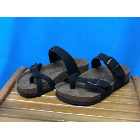 Resim Kafkaslar Baş Parmak Geçmeli Tam Ortopedik Birkenstock Model Bay Bayan Parmakarası Terlik 