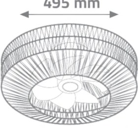 Resim Vanti 15W 4XE27 Hasır Avizeli Kumandalı Tavan Vantilatörü KCF301 