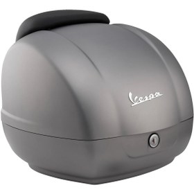 Resim Vespa GTS Supertech 125-300 Koyu Gri Mat Top Case/Çanta 36L (Grey Matt, Grigio Ottimista G22, Quarzo 