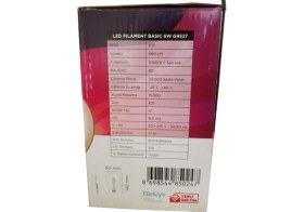 Resim Gecem 6W G95 Rustik LED Filamentli Ampul Sarı Işık 660 Lümen 2li Paket 