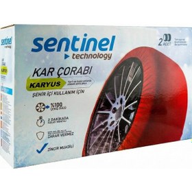 Resim Sentinel Karyus Pratik Kar Çorabı - L- Zincir Muadili - Jant Çizmez Kolay Montaj - L L 
