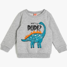 Resim Erkek Bebek Baskılı Sweatshirt 