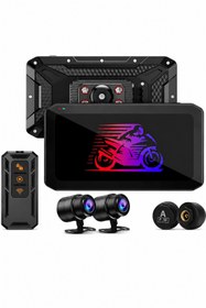Resim Blackbird Game Center Glr T7 Kablosuz CarPlay & Android Auto Destekli Motosiklet Multimedya Sistemi - Çift Kameralı Dashca 
