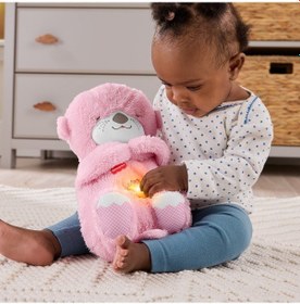 Resim Fisher Price Uyku Arkadaşı Su Samuru Pembe, Nefes Alıp Veren Pelüş Bebek Oyuncağı Jlj33 