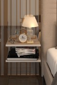 Resim Kenzlife Komodin Guiseppe Crd Komidin 39*19 2 Parça Duvara Monte Askı Aparatlı (MNG) 
