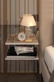 Resim Kenzlife Komodin Guiseppe Crd Komidin 39*19 2 Parça Duvara Monte Askı Aparatlı (MNG) 